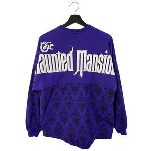 Disney The Haunted Mansion puff print spirit jersey purple mens size XS